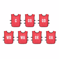 Precision Unisex Adult Mesh Netball Training Bib (Pack of 7) - 15 Years and Up, Red