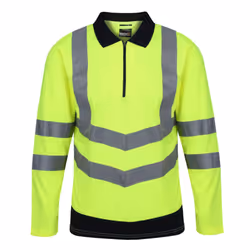 Regatta Mens Hi-Vis Polo Shirt - 3XL, Yellow/Navy