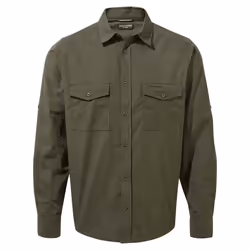 Craghoppers Mens Kiwi Long-Sleeved Shirt - XL, Woodland Green