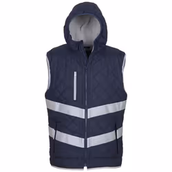 Yoko Womens/Ladies Kensington Hi-Vis Hooded Gilet - 3XL, Navy