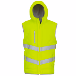 Yoko Womens/Ladies Kensington Hi-Vis Hooded Gilet - M, Yellow