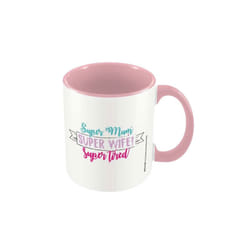 Pyramid International Super Mum Super Wife Super Tired Contrast Mug