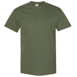 Gildan Mens Heavy Cotton Short Sleeve T-Shirt (Pack Of 5) - 2XL, Military Green