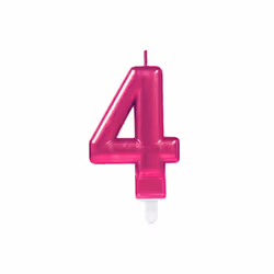 Amscan 4 Metallic Candles - One Size, Pink
