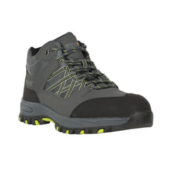 Regatta Mens Sandstone Safety Shoes - 6 UK, Briar Grey/Lime