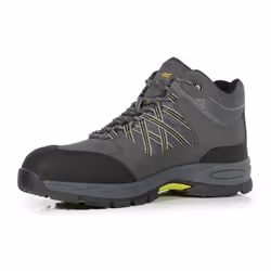 Regatta Mens Sandstone Safety Shoes - 6 UK, Briar Grey/Lime
