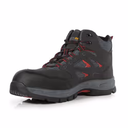 Regatta Mens Mudstone Safety Boots - 6 UK, Ash/Rio Red