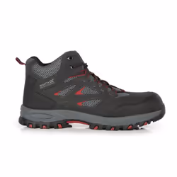 Regatta Mens Mudstone Safety Boots - 8 UK, Ash/Rio Red