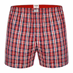 Duke Mens Plaid D555 Kingsize Woven Boxer Shorts (2 Pairs) - 8XL, Navy Blue/Red
