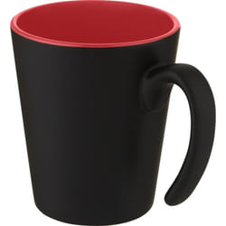 Bullet Oli Ceramic 360ml Mug - One Size, Solid Black/Red