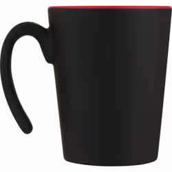 Bullet Oli Ceramic 360ml Mug - One Size, Solid Black/Red