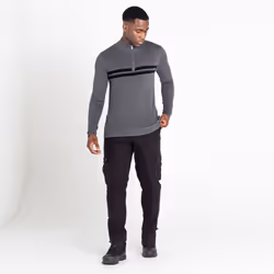 Dare 2B Mens Unite Us Knitted Half Zip Sweatshirt - XS, Charcoal Grey/Black