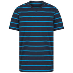 Front Row Unisex Adult Striped T-Shirt - XS, Navy/Marine Blue