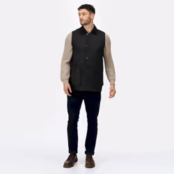 Regatta Mens Banbury Waxed Body Warmer - M, Black