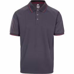 Trespass Mens Bonington Short Sleeve Active Polo Shirt - XXS, Dark Grey
