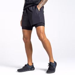 Dare 2B Mens Recreate II 2 in 1 Shorts - L, Black
