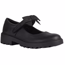 Geox Girls Casey Ballerina Bow School Shoes - 12.5 UK Child, Black