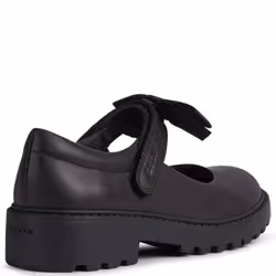 Geox Girls Casey Ballerina Bow School Shoes - 12.5 UK Child, Black
