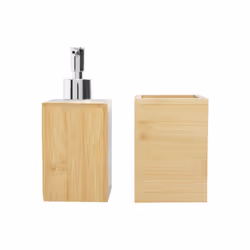 Bullet Hedon Bamboo Bathroom Accessory Set