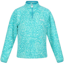 Regatta Childrens/Kids Highton Animal Print Half Zip Fleece Jacket - 3-4 Years, Turquoise