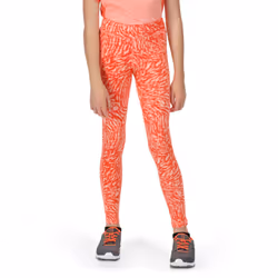 Regatta Childrens/Kids Atkin II Animal Print Leggings - 5-6 Years, Neon Peach