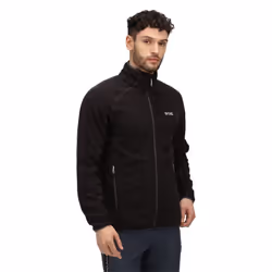 Regatta Mens Hadfield Full Zip Fleece Jacket - 2XL, Black