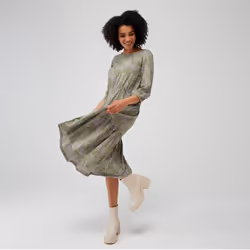 Regatta Womens/Ladies Briella Abstract Long-Sleeved Casual Dress - 16 UK, Green Fields