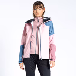 Dare 2B Womens/Ladies Checkpoint III Recycled Waterproof Jacket - 12 UK, Powder Pink/Mesa Rose