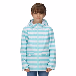 Regatta Childrens/Kids Belladonna Stripe Waterproof Jacket - 11-12 Years, Aruba Blue