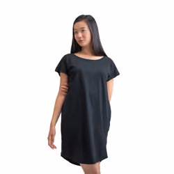 Mantis Womens/Ladies Loose Fit T-Shirt Dress - XL, Black