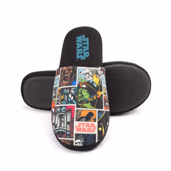 Star Wars Mens Comic Slippers - 9 UK-10 UK, Black