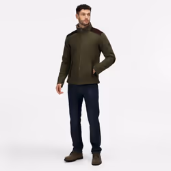 Regatta Mens Faversham Full Zip Fleece Jacket - S, Dark Khaki