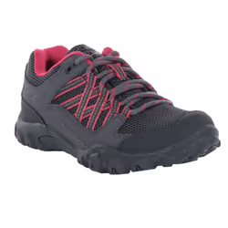 Regatta Childrens/Kids Edgepoint Waterproof Walking Shoes - 13 UK Child, Steel/Pink Fusion