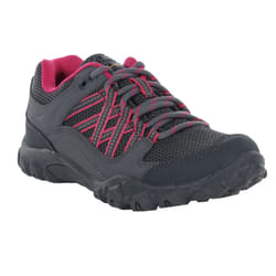 Regatta Childrens/Kids Edgepoint Waterproof Walking Shoes - 13 UK Child, Steel/Pink Fusion