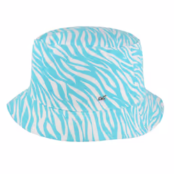 Regatta Childrens/Kids Crow Zebra Print Canvas Bucket Hat - 4-6 Years, Aruba Blue