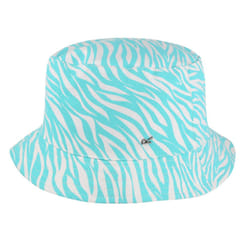 Regatta Childrens/Kids Crow Zebra Print Canvas Bucket Hat - 4-6 Years, Aruba Blue