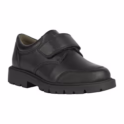 Geox Boys Shaylax Leather School Shoes - 11.5 UK Child, Black