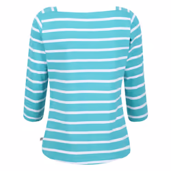Regatta Womens/Ladies Polexia Stripe T-Shirt - 12 UK, Turquoise/White