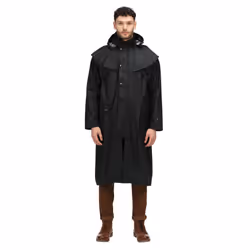 Regatta Mens Cranbrook Waterproof Wax Jacket - 3XL, Black