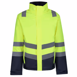 Regatta Mens High-Vis Bomber Jacket - L, Yellow/Navy