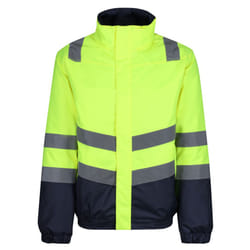 Regatta Mens High-Vis Insulated Jacket - M, Yellow/Navy