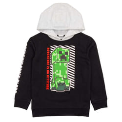 Minecraft Boys Creeper Hoodie - 5-6 Years, Black/Grey/Green