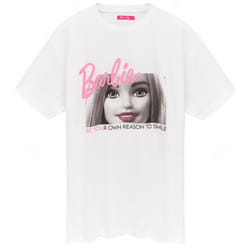 Barbie Womens/Ladies Be You Oversized T-Shirt - S, White/Grey/Pink