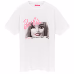 Barbie Womens/Ladies Be You Oversized T-Shirt - XL, White/Grey/Pink