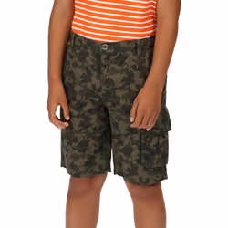 Regatta Kids Shorewalk Multi Pocket Shorts - 3-4 Years, Grape Leaf Camo