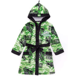 Jurassic World Boys Camo Robe - 10-11 Years, Green/Black