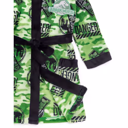 Jurassic World Boys Camo Robe - 11-12 Years, Green/Black