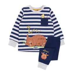The Gruffalo Boys Striped Pyjama Set - 4-5 Years, Navy/Grey/Brown