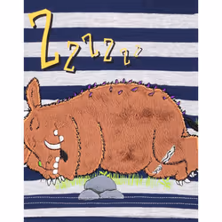 The Gruffalo Boys Striped Pyjama Set - 4-5 Years, Navy/Grey/Brown