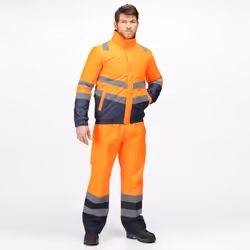 Regatta Mens Bomber Waterproof Hi-Vis Jacket - L, Orange/Navy
